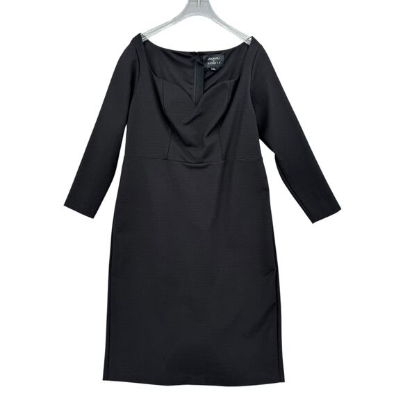 Jason Wu X Eloquii Black Sweetheart Neckline Long Sleeve Midi Sheath Dress - Picture 4 of 10
